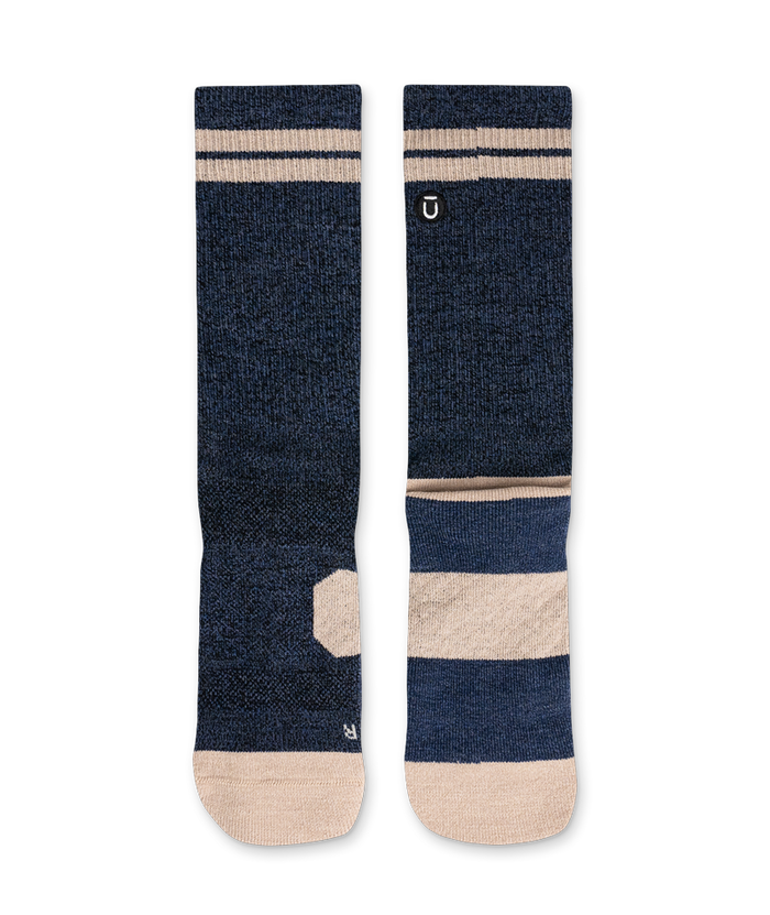 Cobalt Merino Wool Midweight Crew Socks