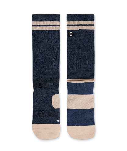 Cobalt Merino Wool Midweight Crew Socks
