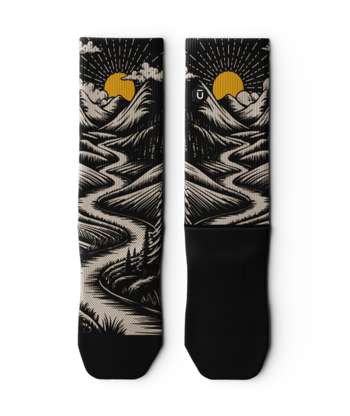 Contrast Valley Athletic Crew Socks