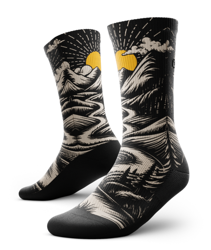 Contrast Valley Athletic Crew Socks