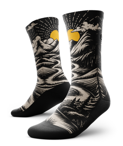 Contrast Valley Athletic Crew Socks