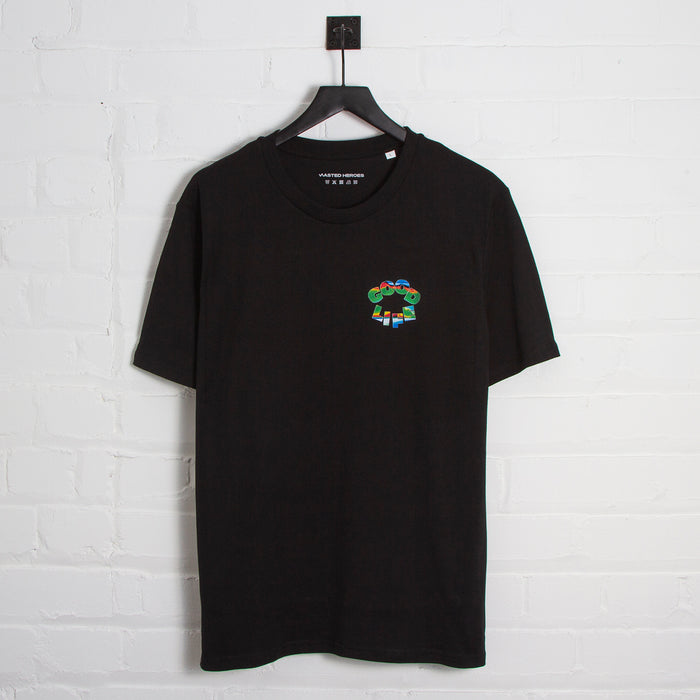 Crest Doodle Good Life - Tshirt - Black