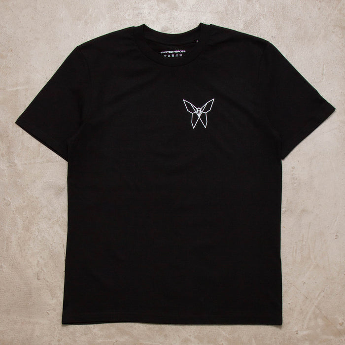 Crest origami Butterfly - Tshirt - Black