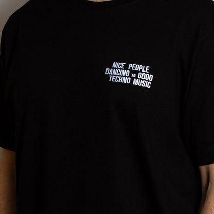 Crest Reflective Peoples Techno - Tshirt - Black