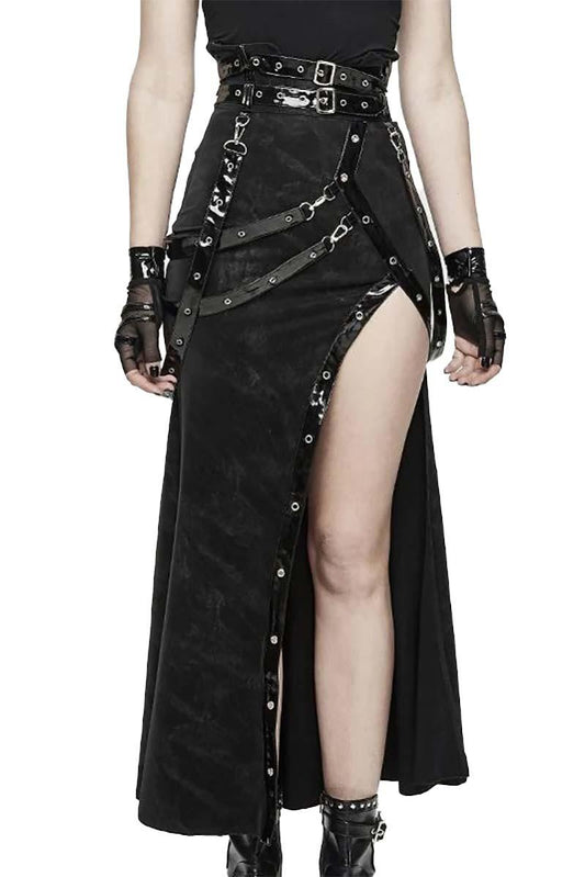 Cyberdoll Goth Leg Slit Skirt