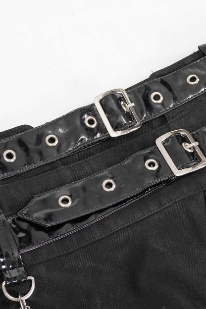 Cyberdoll Goth Leg Slit Skirt