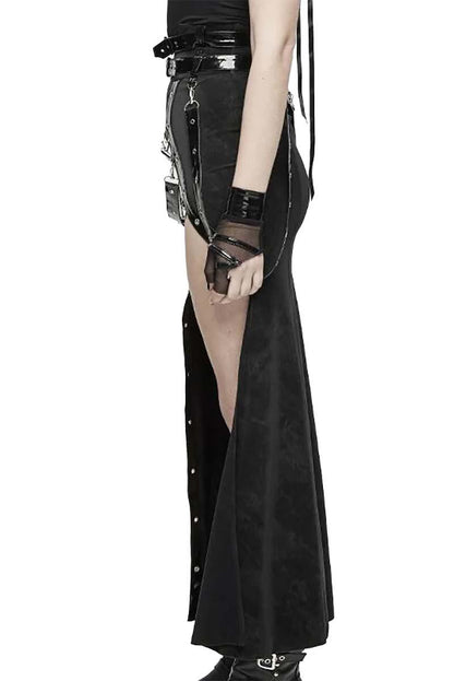 Cyberdoll Goth Leg Slit Skirt