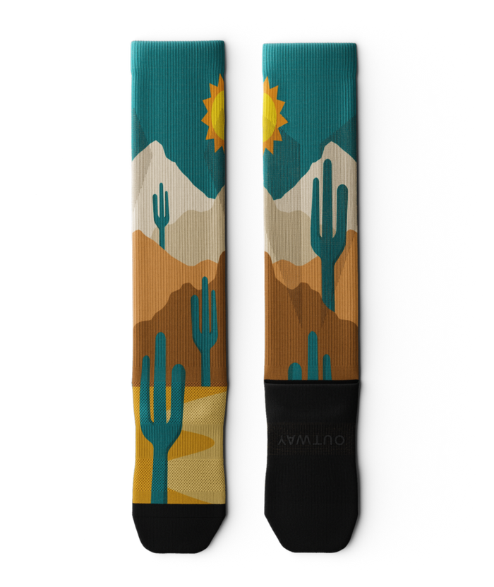 Deserted Athletic Knee High Compression Socks