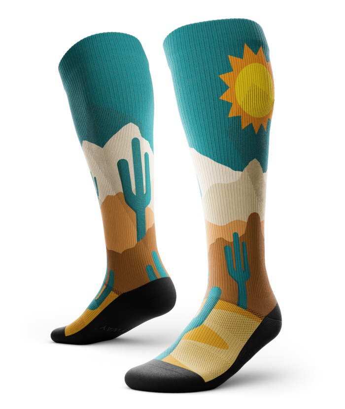 Deserted Athletic Knee High Compression Socks