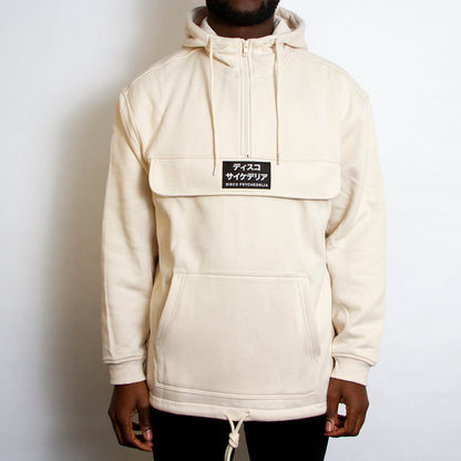 Disco Psychedelia - 3/4 Zipped Pullover Hood - Sand - Wasted Heroes