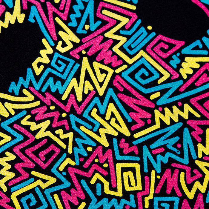 Doodle 002 Smiley Back Print - Tshirt - Black