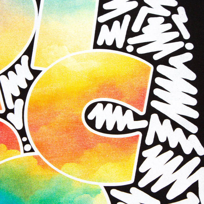 Doodle Disco Front Print - Tshirt - Black