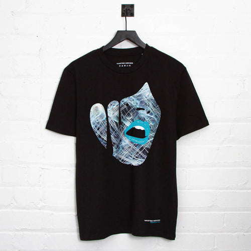 Droplet Face 002 - Tshirt - Black