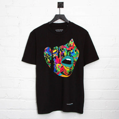 Droplet Face 004 - Tshirt - Black