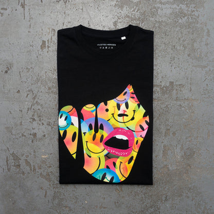 Droplet Face 010 - Tshirt - Black