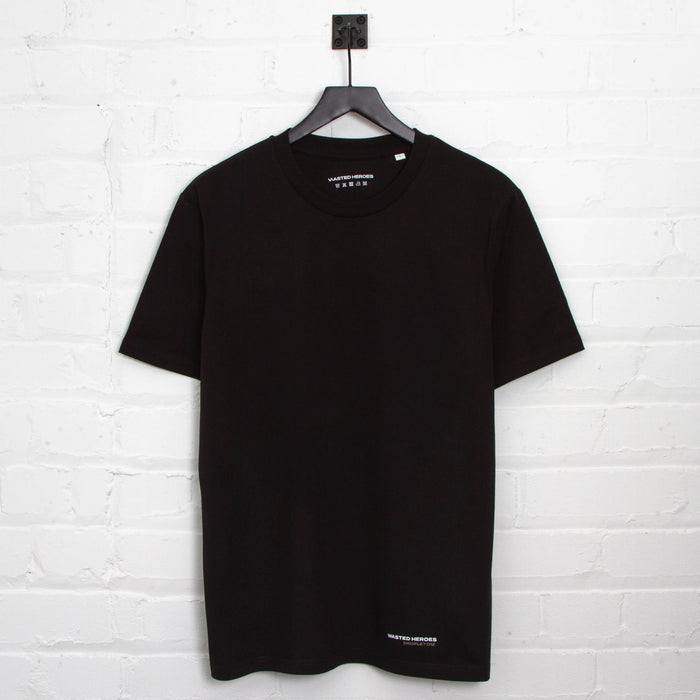 Droplet Face 011 Back Print - Tshirt - Black