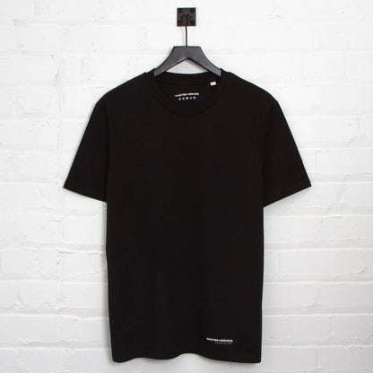 Droplet Face 011 Back Print - Tshirt - Black