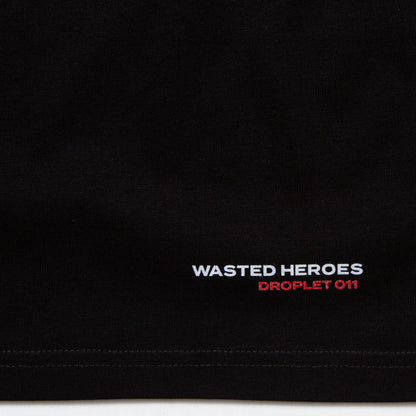 Droplet Face 011 Front Print - Tshirt - Black