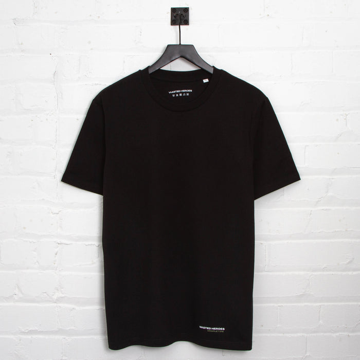 Droplet Face 012 Back Print - Tshirt - Black