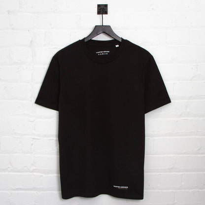 Droplet Face 012 Back Print - Tshirt - Black
