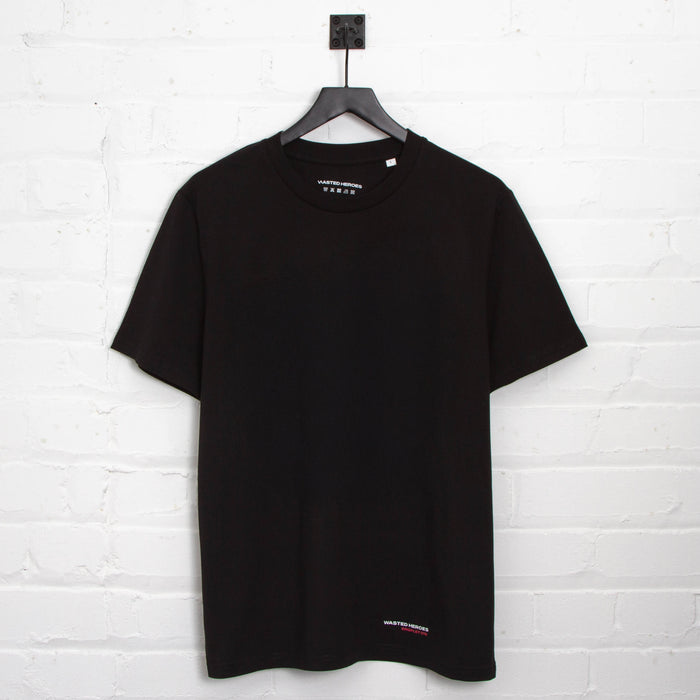 Droplet Face 015 Back Print - Tshirt - Black