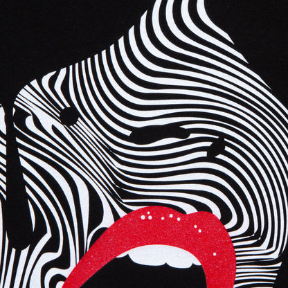 Droplet Face 015 Front Print - Sweatshirt - Black