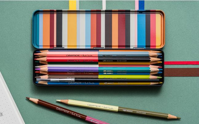 Caran d'Ache x Paul Smith Bicolor Pencil & Brush Set - 5th Edition