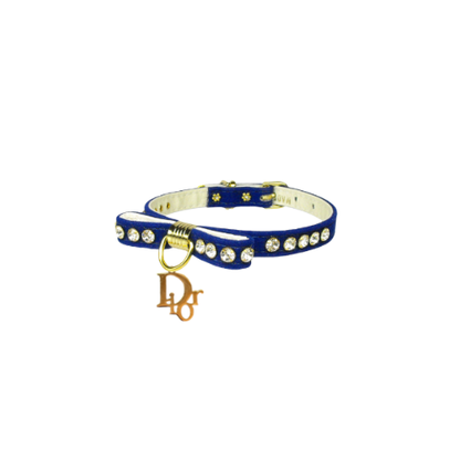 Bark Fifth Avenue - Dior-able Velvet Bow Dog Collar
