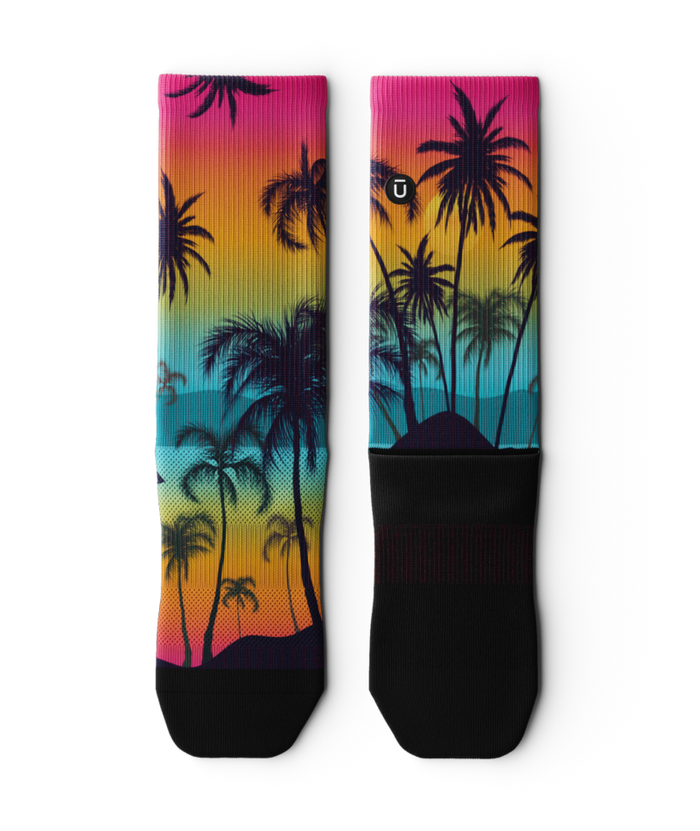 Electric Tropics Athletic Crew Socks