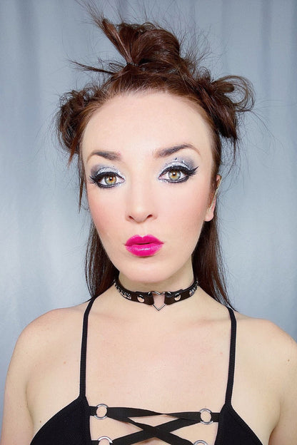 Cross My Heart Pyramid Studded Choker