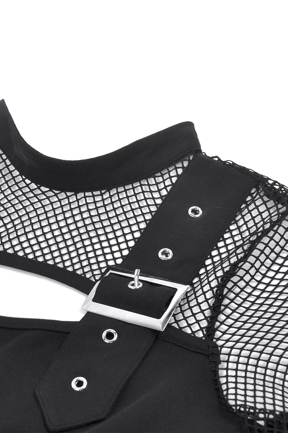 Catacomb Cotton Fishnet Long Sleeve Top