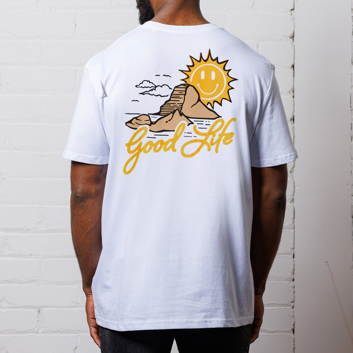 Es Vedrà Good Life Back - Tshirt - White