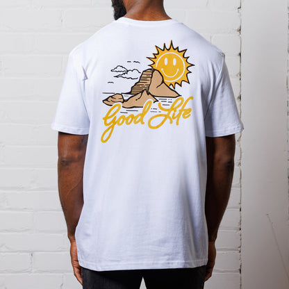 Es Vedrà Good Life Back - Tshirt - White