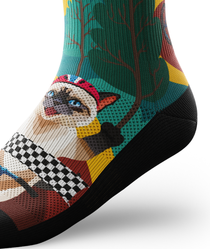 Fast and Furriest Athletic Crew Socks