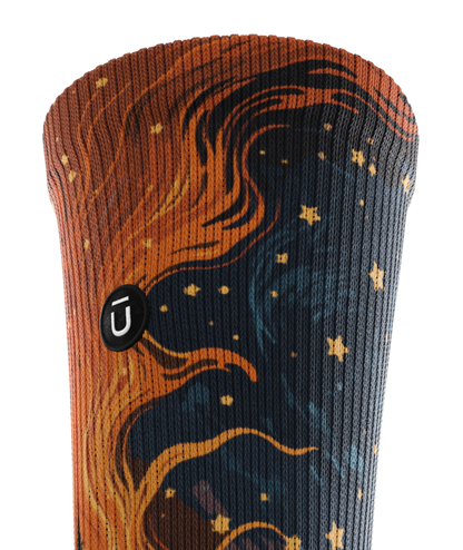 Fiery Night Athletic Crew Socks