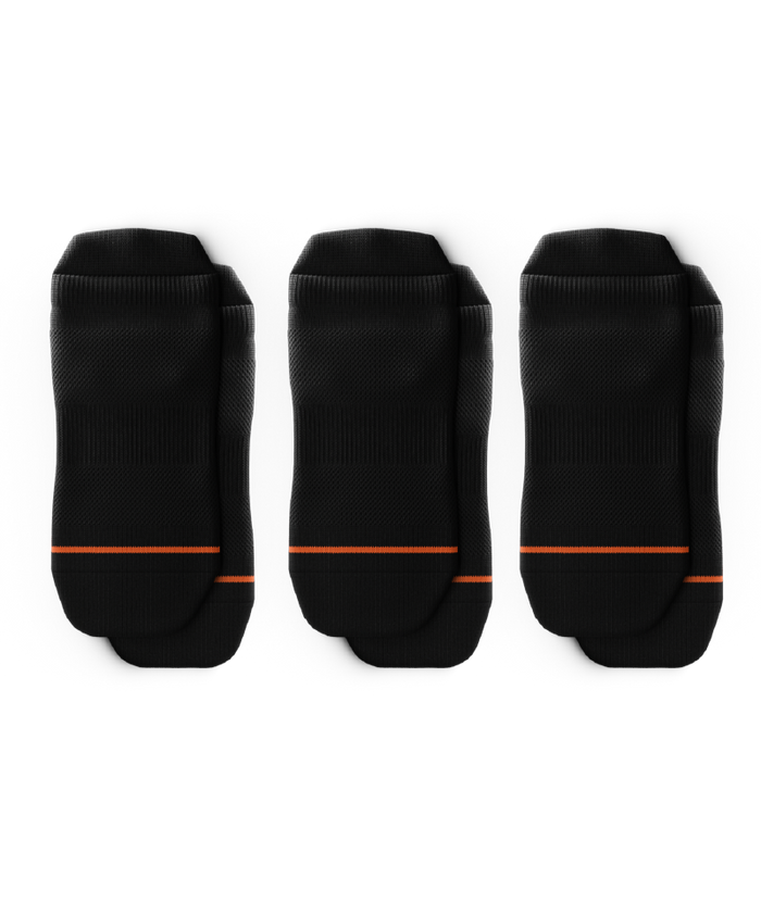 Flagship Black Athletic Ankle Socks 3-Pack