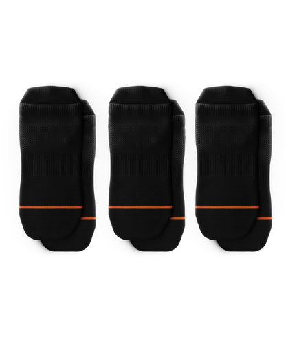 Flagship Black Athletic Ankle Socks 3-Pack