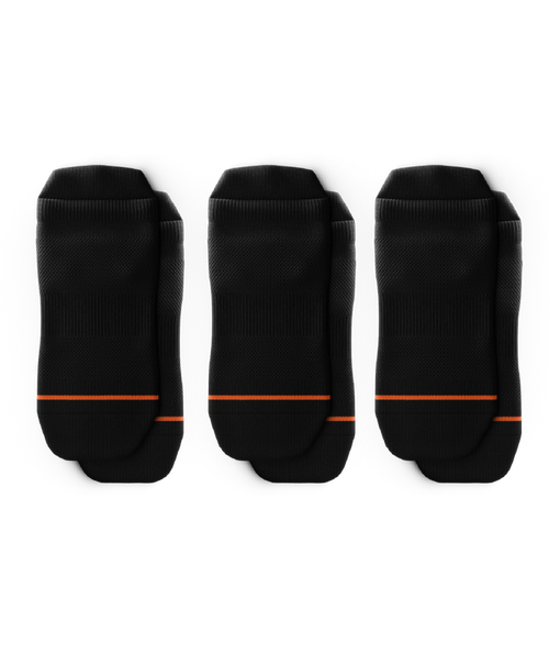 Flagship Black Athletic Ankle Socks 3-Pack