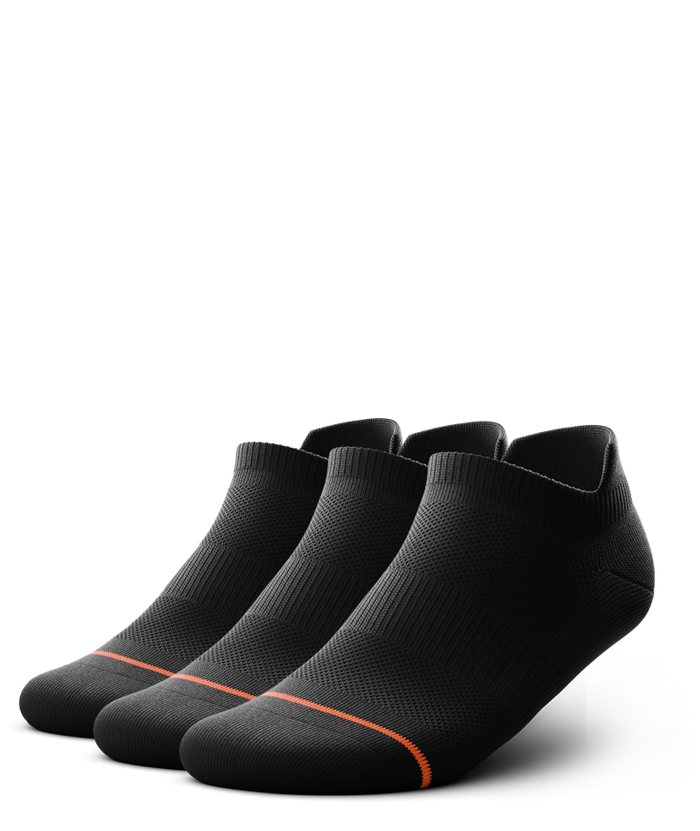 Flagship Black Athletic Ankle Socks 3-Pack