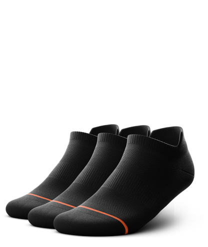 Flagship Black Athletic Ankle Socks 3-Pack