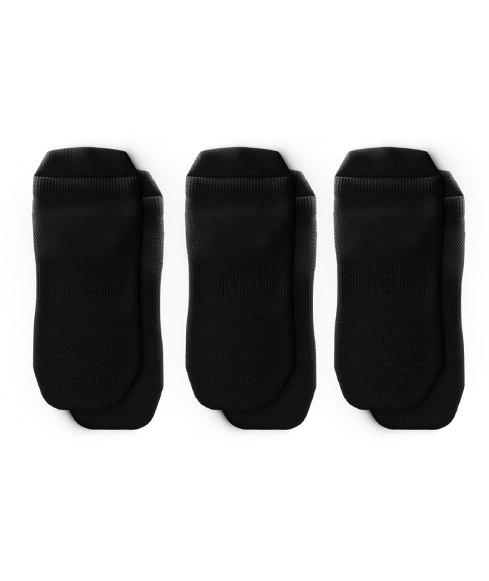 Flagship Black Athletic Ankle Socks V1 3-Pack