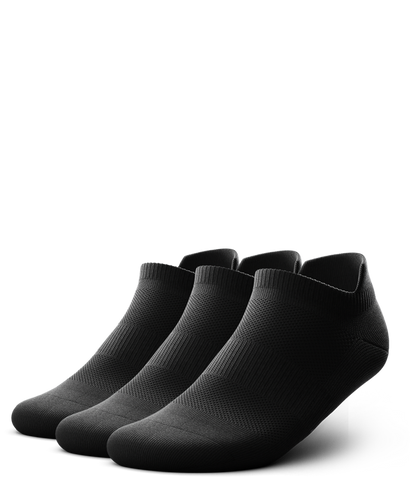 Flagship Black Athletic Ankle Socks V1 3-Pack