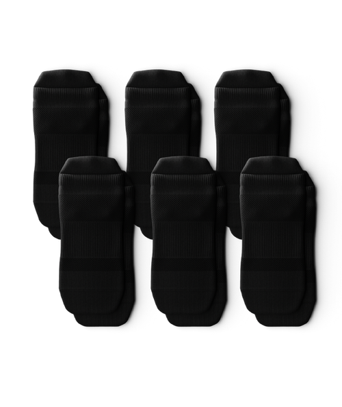 Flagship Black Athletic Ankle Socks V1 6-Pack