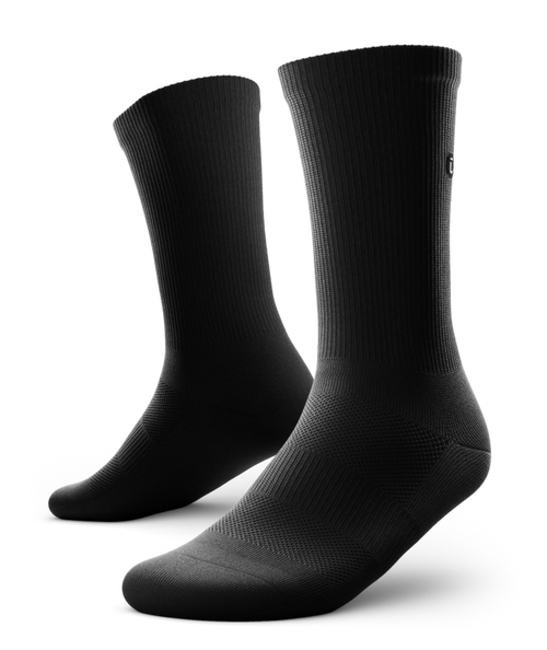 Flagship Black Athletic Crew Socks V1