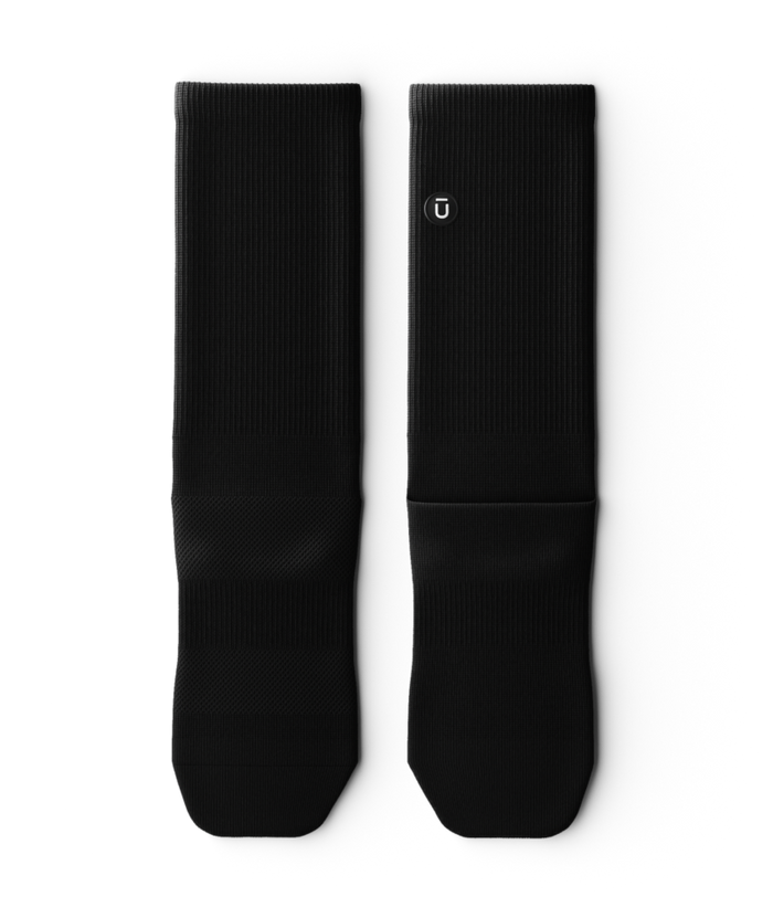Flagship Black Athletic Crew Socks V1