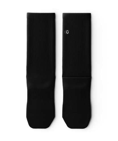 Flagship Black Athletic Crew Socks V1