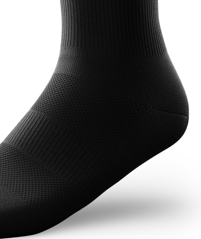 Flagship Black Athletic Crew Socks V1