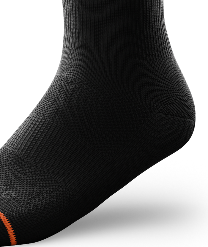Flagship Black Athletic Quarter Socks 6-Pack