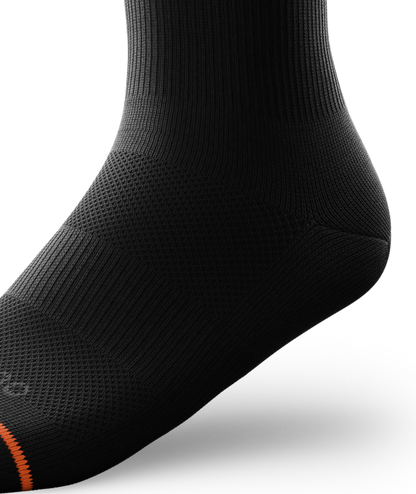 Flagship Black Athletic Quarter Socks 6-Pack
