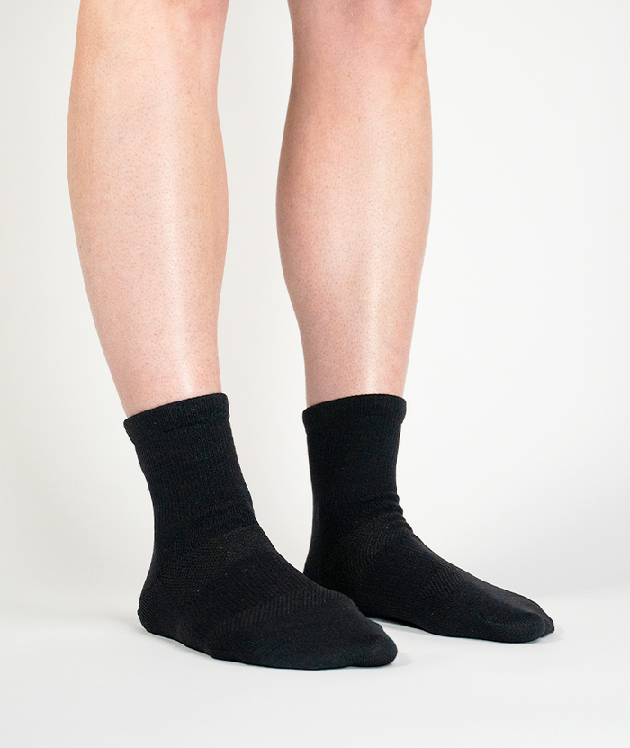 Flagship Black Athletic Quarter Socks V1 6-Pack